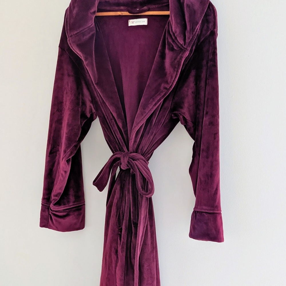 Luxurious Purple Velvet Robe - Picture 7 of 7
